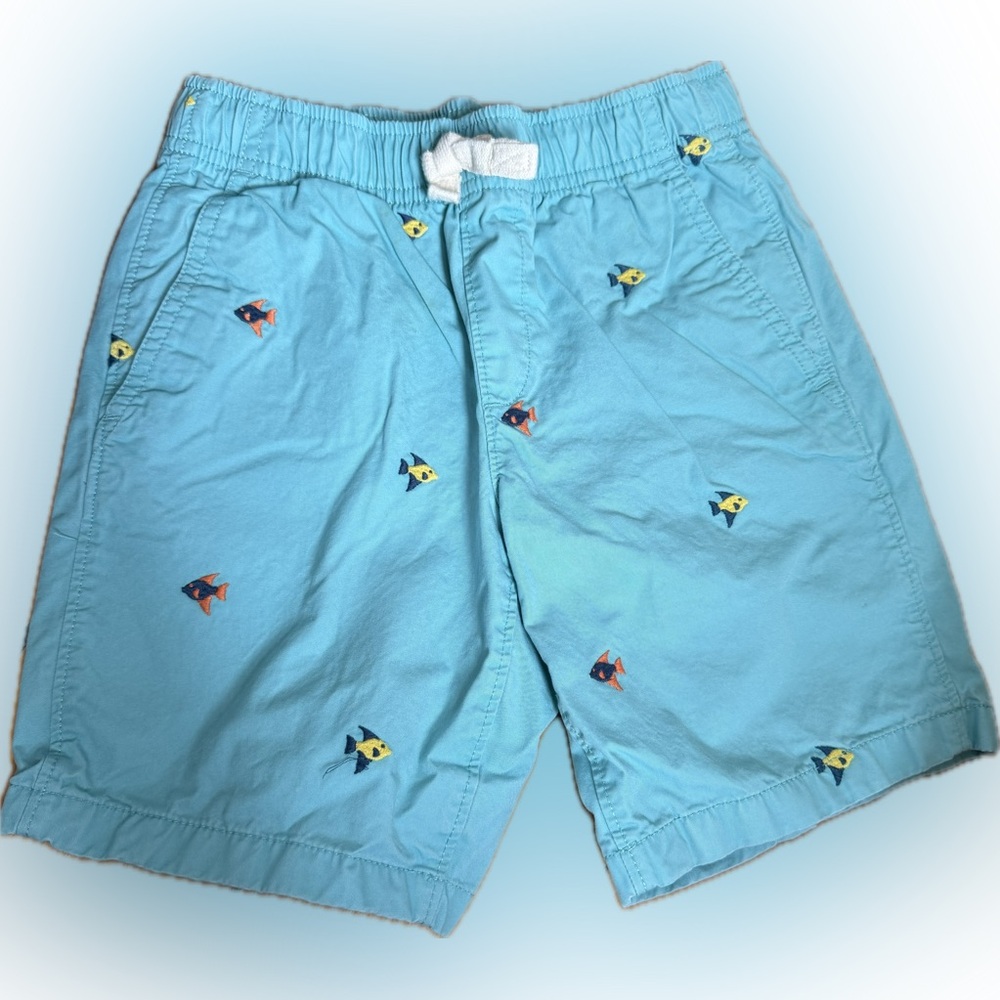 Kids Land’s End summer shorts with fish design size S size 6-7